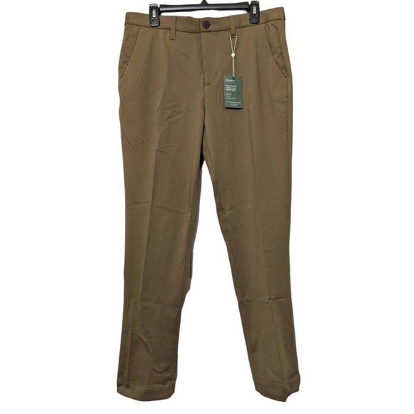 Quince Mens Brown Recycled Comfort Tech Slim Fit Chino Pants Size 32x34 - Picture 3 of 10
